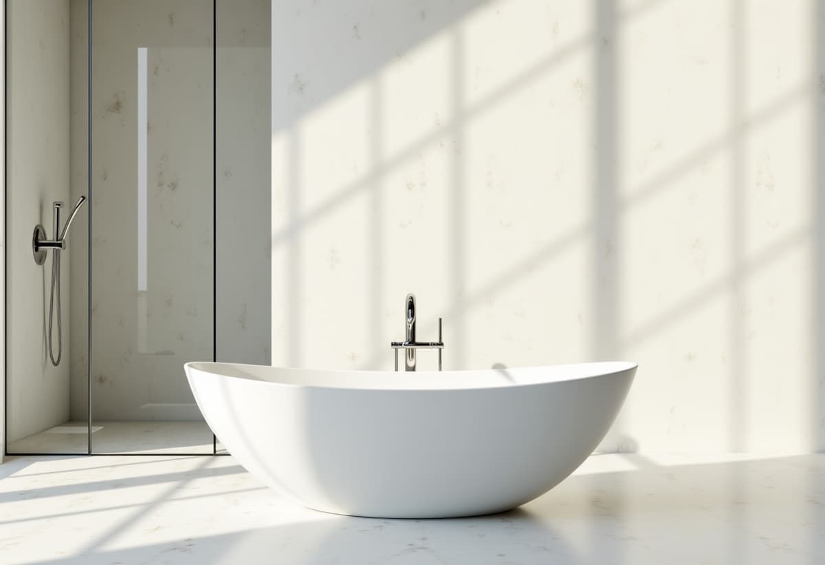 luxury master bathroom with freestanding tub and large shower