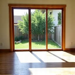 Energy efficient window replacement in a San Antonio home. Showcases newly installed large windows with improved insulation, enhancing natural light and reducing energy costs.