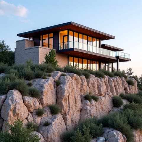 Canyon Lake exterior home renovation on a steep-grade lot. Comprehensive structural integrity and debris removal guarantees for complex sites