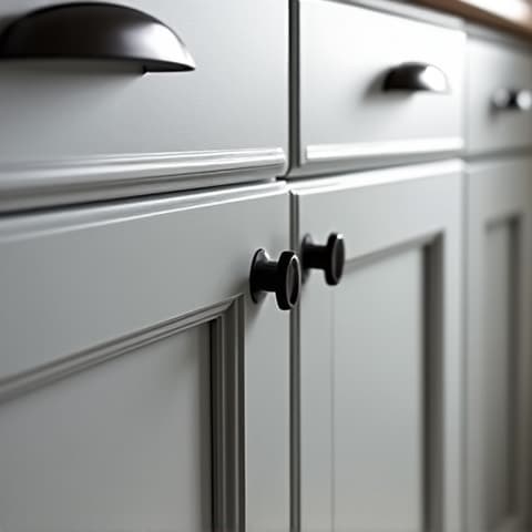 A refreshed kitchen in Converse, TX, featuring new wood-grain cabinet refacing providing a natural aesthetic.