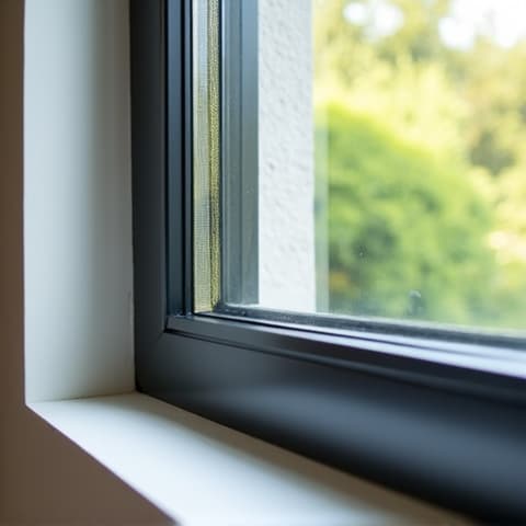 Marvin Ultrex fiberglass casement windows in a New Braunfels residence, showcasing enhanced thermal performance and durability in extreme Texas weather, contributing to a more stable indoor temperature.