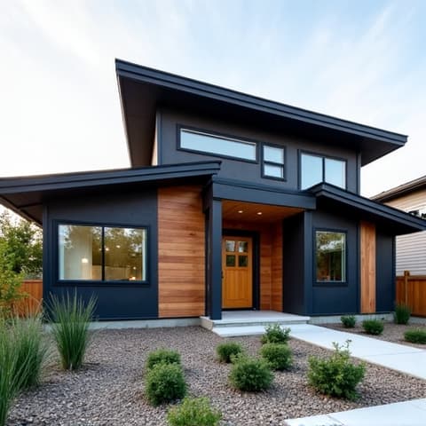 Mid-Century Modern Home Exterior Renovation in San Antonio. This picture shows a revitalized exterior of a mid-century home, blending its original charm with modern updates and improved curb appeal.
