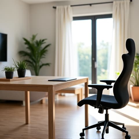 Multi-functional living space created from a 1970s ranch home conversion, combining a home office area with a comfortable lounge. Custom built-ins and smart zoning techniques define different areas within an open floor plan, offering versatility and maximizing every square foot. Designed for the modern San Antonio lifestyle.