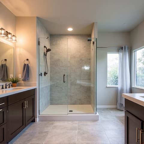Luxury kitchen remodel in New Braunfels featuring a large island and quartz countertops.