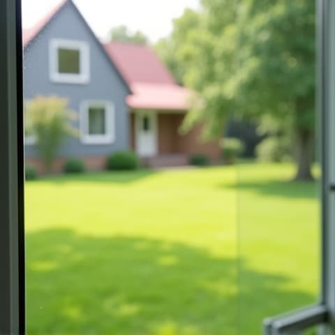 Premium vinyl windows providing improved noise reduction for a peaceful home in Timberwood Park. The advanced multi-pane design minimizes outside noise, creating a quieter and more comfortable indoor environment for the homeowners.