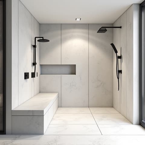 San Antonio master suite conversion with Hill Country style influences, including natural stone accents sourced from local yards, creating a serene and spacious retreat.