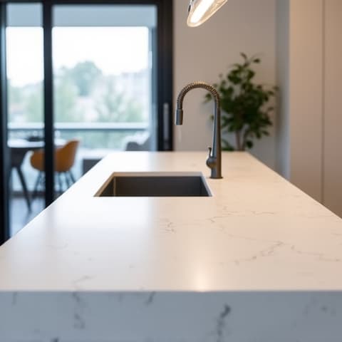 Modern kitchen remodel in Schertz with an open concept design and large island, perfect for entertaining.