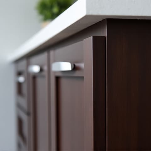 Luxury kitchen cabinets in Timberwood Park achieved through a 3-day refacing makeover, looking brand new.