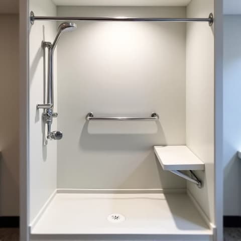 Walk In Tub in Universal City: A luxurious walk-in tub featuring a low-entry threshold, built-in seat, and hydrotherapy jets, providing a safe and relaxing bathing experience for seniors.