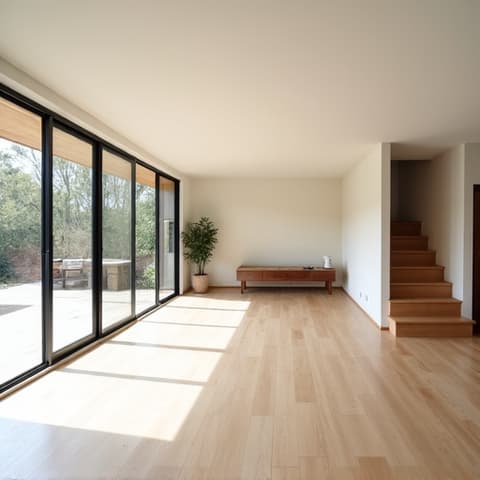 Before image of a Windcrest living room, featuring structural walls that limit open-concept potential.