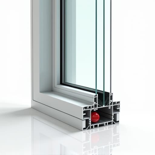 Energy Efficient Window Thermal Camera View. A thermal camera view of a home showing heat loss around windows, highlighting the importance of energy-efficient solutions in San Antonio.