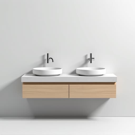 Master suite conversion with high-end double vanity