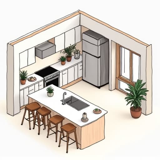 Modern Kitchen Remodel Layout