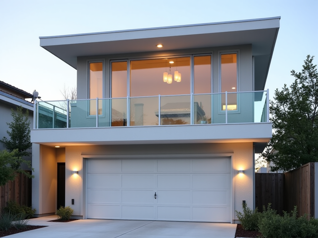 Finished second floor addition on a detached garage
