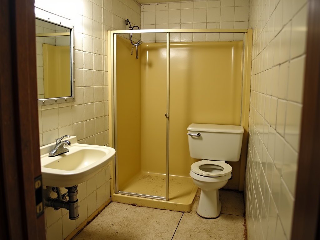 before bathroom remodel in New Braunfels showing outdated space