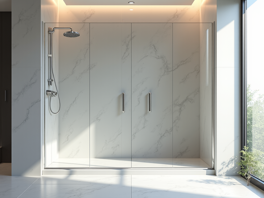 Bathroom remodeling contractor reviewing plans with homeowner in San Antonio