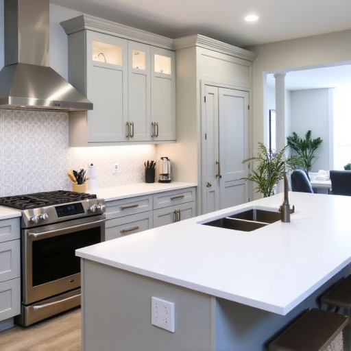 Stone Oak Kitchen Renovation showcasing an open-concept design and elegant finishes, completed in 10 weeks. This project includes dark wood custom cabinets, light granite countertops, a stylish backsplash, and high-quality hardwood flooring, creating a sophisticated cooking and entertaining space.